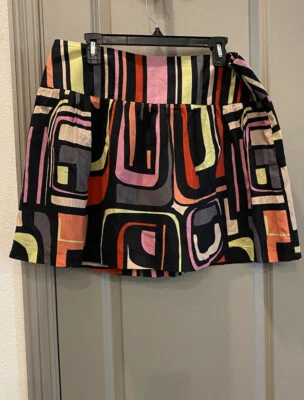 kensie multicolor geometric print lined short skirt 12 - Image 1 of 4