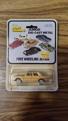 JRI Inc Free Wheeling Action Junior Die Cast Metal Benz Toy Car Road Champs #100 Foto 1 de 4
