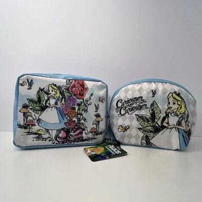 (2) Disney Alice in Wonderland Cosmetic Bags Curiouser London SOHO - Image 1 of 4