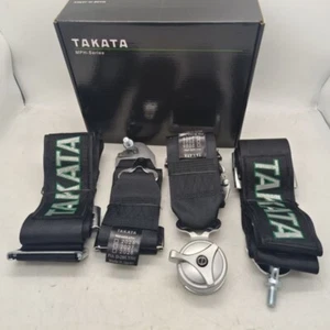 Takata Black RACE 4 Point 3" Racing Seat Belt Harness w Camlock Quick Release - Bild 1 von 2