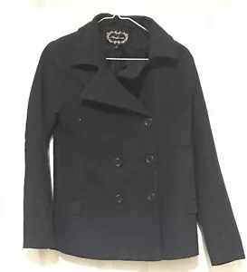 Ambiance Apparel Size S Womens 90% Polyester and 10% Wool Black Coat - Picture 1 of 6