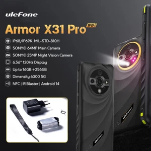 Ulefone Armor X31 Pro 5G Rugged Phone Flashlight Night Camera 6050mAh 64MP 120Hz - Picture 1 of 24