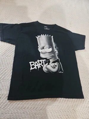 Camiseta Vintage Bart Simpson Preta Infantil Tamanho Médio Universal Studios - RARA - Imagem 1 de 4