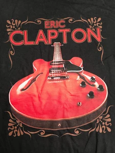 ERIC CLAPTON 2018 EUROPEAN / USA TOUR "GIBSON" T-SHIRT BLACK - Picture 1 of 4