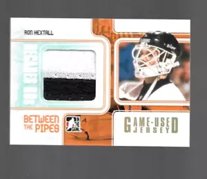 RON HEXSTALL 2010-11 ITG ZWISCHEN DEN PEIFEN SPIEL GEBRAUCHTES TRIKOT GOLD 1 von 10 hergestellt - Bild 1 von 2