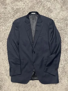 Blazer Peter Millar blu navy a quadri 2 bottoni cappotto sportivo uomo taglia 42T alto - Foto 1 di 8