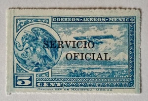 Sello Oficial Correo Aéreo de México, 1933-34, sc#CO25, Como Nuevo, VLH, OG - Imagen 1 de 2