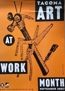 Tacoma Art at Work Month 2007 2-seitiges Poster von Art Chantry - Bild 1 von 2