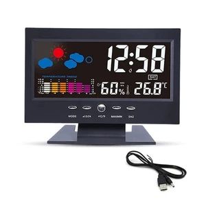 Weather Stations Digital Temperature Display Meter Clock Thermometers Hygrometer - Picture 1 of 8