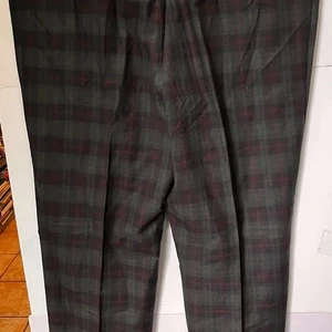 Pantalones Lands’ End para hombre a cuadros mezcla de lana - Hechos en EE. UU., talla 42, ajuste clásico - Imagen 1 de 6