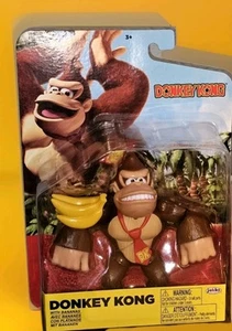 Jakks Pacific World of Nintendo Donkey Kong 4” w Bananas Toy Figure  - Picture 1 of 12