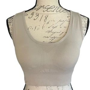 Fauyslag Gray Crossback Wireless Sports Bra Medium - Picture 1 of 2