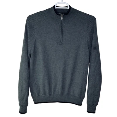 Brooks Brothers Country Club Golf Sweater Mens Large Gray Half Zip Pullover Wool - Image 1 of 4