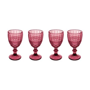 4PK Casa Domani Gabriella Wine Goblet Glasses Elegant High Quality - Pink - Picture 1 of 4