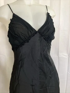 Vintage Victoria Secret Sleepwear Lingerie Small Black Nightgown - Picture 1 of 10