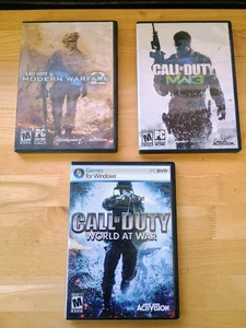 Call Of Duty PC Games LOT Bundle World At War Modern Warfare 2 MW3 - Picture 1 of 8