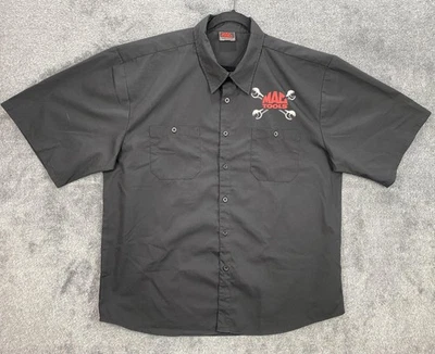 Camisa Mac Tools Para Hombres 2XL Negra Trabajo Mecánico Manga Corta Garaje Hot Rod Foto 1 de 4