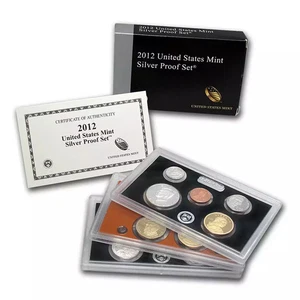 2012-S U.S. Silver Proof Set: Complete 14-Coin Set, with Box and COA - Picture 1 of 1