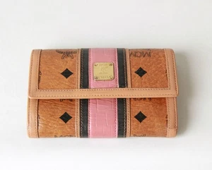 Cartera triple de coñac MCM Visetos: - Imagen 1 de 7