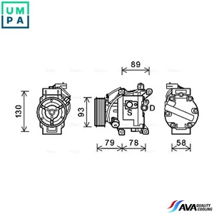 COMPRESSOR AIR CONDITIONING TOAK667 FOR TOYOTA COROLLA/SPACIO/Verso 1.8L 4cyl - Picture 1 of 9