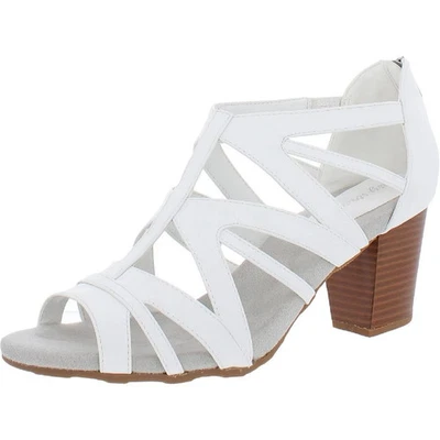 Sandalias Easy Street Mujer Amaze Blancas Zapatos Tacones 8 Anchos Foto 1 de 3