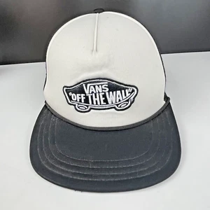Vans Off The Wall Mütze Skateboarder Snapback Trucker schwarz weiß bestickt Vintage - Bild 1 von 6