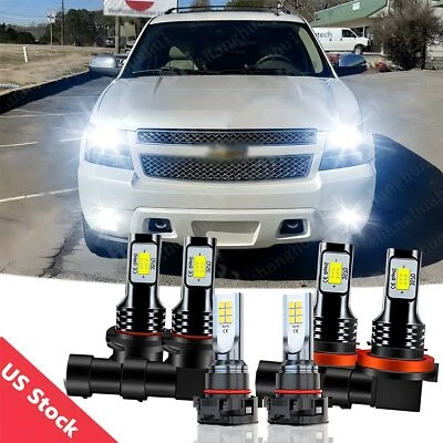 LED Headlight + Fog Light Bulbs Kits For Chevy Suburban Tahoe  2007 2008 - 2014 - Изображение 1 из 4