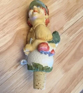 Golfers Wine Bottle Stopper The Guardian of the Grapes Golfer Putter Collect NIB - Picture 1 of 8
