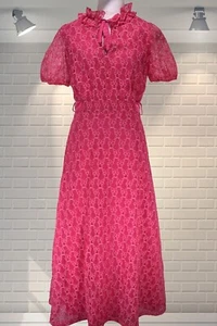 Vintage 1970s Bridgerton Style Hostess Belted Maxi Party Dress - UK 8 - Picture 1 of 5
