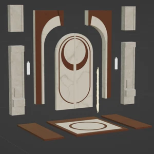 Star wars jedi temple door 6in 1:12 Scale - Picture 1 of 3