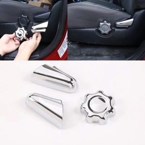 3*Chrome ABS Seat Adjustment Switch Button Cover Fit For T@yota T@coma 2016-2020 - Foto 1 di 9