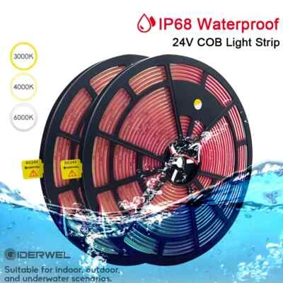 24V COB LED Lichtleiste IP68 320LEDs/m Band Beleuchtung Schwimmbad Ambilight - Bild 1 von 4