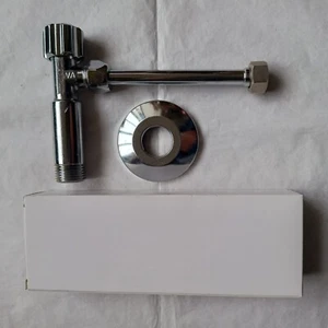 rubinetto d'arresto da 1/2 con tubo e raccordi - per cassette wc a zaino - Foto 1 di 4