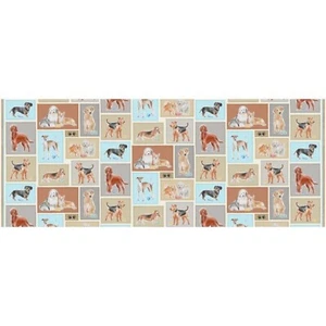 2/3 Yd Think Pawsitive Michael Miller Cotton Fabric Loyal Friends Dog Bolt End - Picture 1 of 2