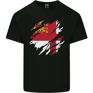 Torn Flag Sark Mens Cotton T-Shirt Tee Top - Picture 1 of 21