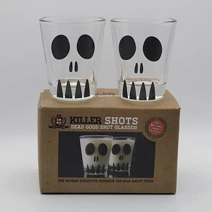 Gentlemen's Club Killer Shots Deadly Shot glasses set of 2 NEW horror skeleton - Picture 1 of 6
