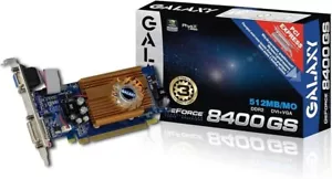 Galaxy NVidia GeForce 8400GS PCIE 512MB DDR2 64bit PCIE Graphics Card -Open Box - Picture 1 of 3