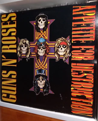 GUNS N ROSES - APPETITE FOR DESTRUCTION 1st CANADIAN Press 1987 VINYL LP - Image 1 of 4