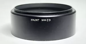 Vintage Heavy Duty 62mm Thread Lens Hood - Japan - For 85mm f1.8 / Etc - Picture 1 of 5