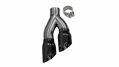 CORSA 14031BLK Black PVD Twin 4.0″ Pro‑Series Exhaust Tips (Clamp‑On Universal) - Image 1 of 4