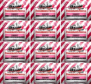 12 x Fisherman's Friend Cherry Menthol Sugar Free Lozenges Sweeteners 25g - Picture 1 of 1