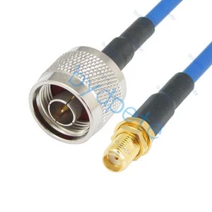N type male plug to SMA female jack RF Semi Flexible Low Loss Coaxial cable Lot - Picture 1 of 8