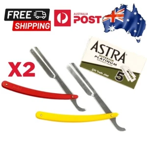 Sharp Barber Salon Straight Cut Throat Shaving Razor Shavette Astra 10 Blades - Picture 1 of 1