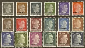 Stamp Germany Ukraine Mi 01-18 Set 1941 WW2 3rd Reich Hitler USSR Russia MNH - Picture 1 of 1