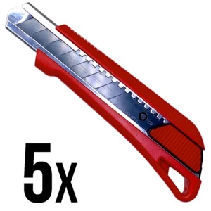 5x Würth Cuttermesser 18mm mit 15 Klingen extrem scharf Teppichmesser 071566210 - Bild 1 von 3