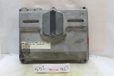  16184737 Chevrolet Camaro 1994-1995 Engine Control Unit ECU Module 963 5D3 Foto 1 de 4
