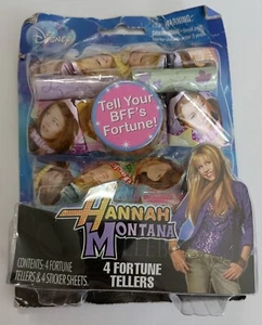 Disney Hannah Montana Party Favors pack of 4 Paper Fortune Tellers And Stickers - Picture 1 of 9