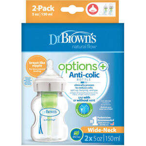 Dr Browns Options Anti-Colic With Level 1 Teat Wide Neck Feeding Bottle 150ml...