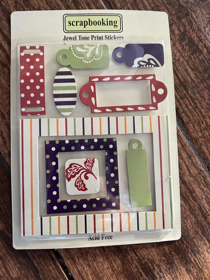 Nuevo Sellado En Pack - Álbum de Recortes Estampado en Tono Joya (9) Pegatinas Cartón Foto 1 de 1