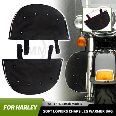 Aquecedor de perna Soft Lowers Chaps para Harley Fatboy EFI FLSTFI Heritage Softail FLSTC - Imagem 1 de 4